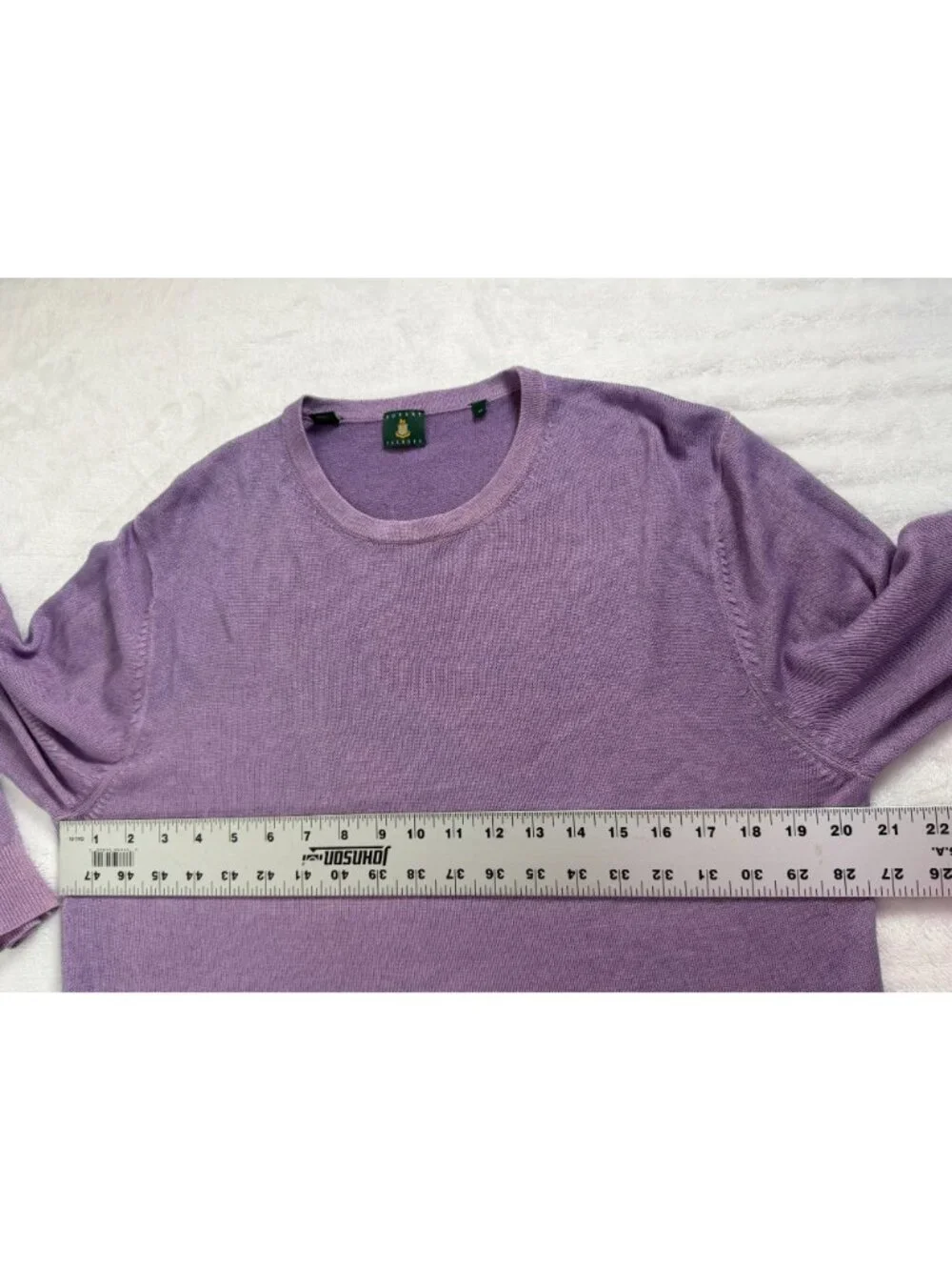Robert Talbott Mens Sweater Purple Crewneck Merino Wool Cashmere Medium Pullover